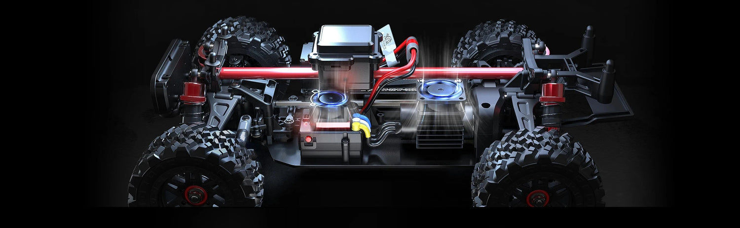 Image de bannière illustrant une voiture télécommandée tout-terrain pour la version desktop