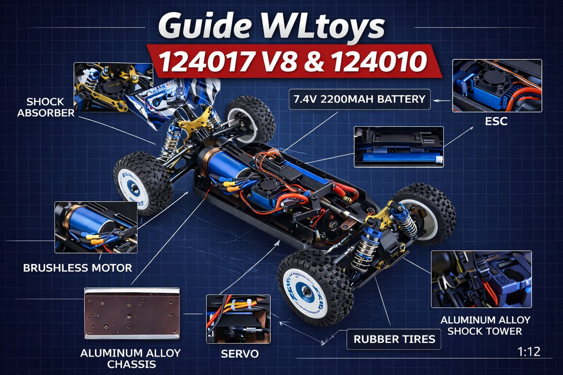 Guide complet entretien, pièces détachées et upgrades pour buggys RC WLtoys 124017 et 124010