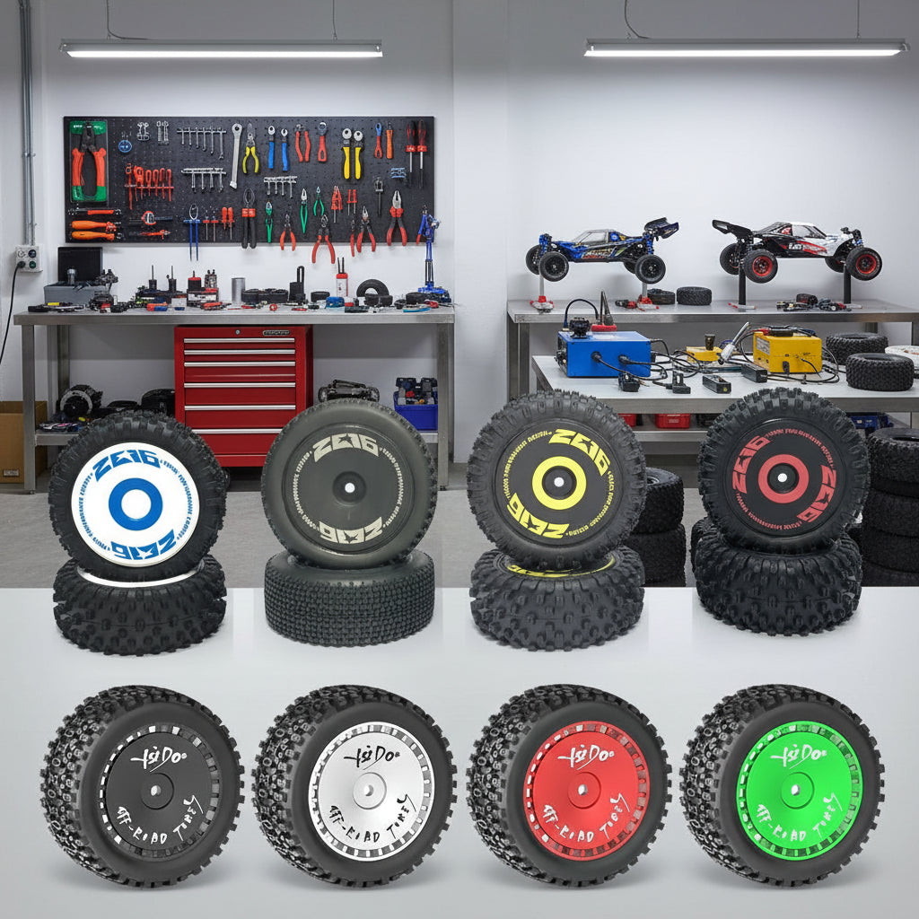 1/12 1/14 RC Off-Road Car Front Rear Tires Skidproof Rubber Tyres for Wltoys 144001 144010 124016 124017 124010 ZD Racing BX12 Bigtoysworld.com