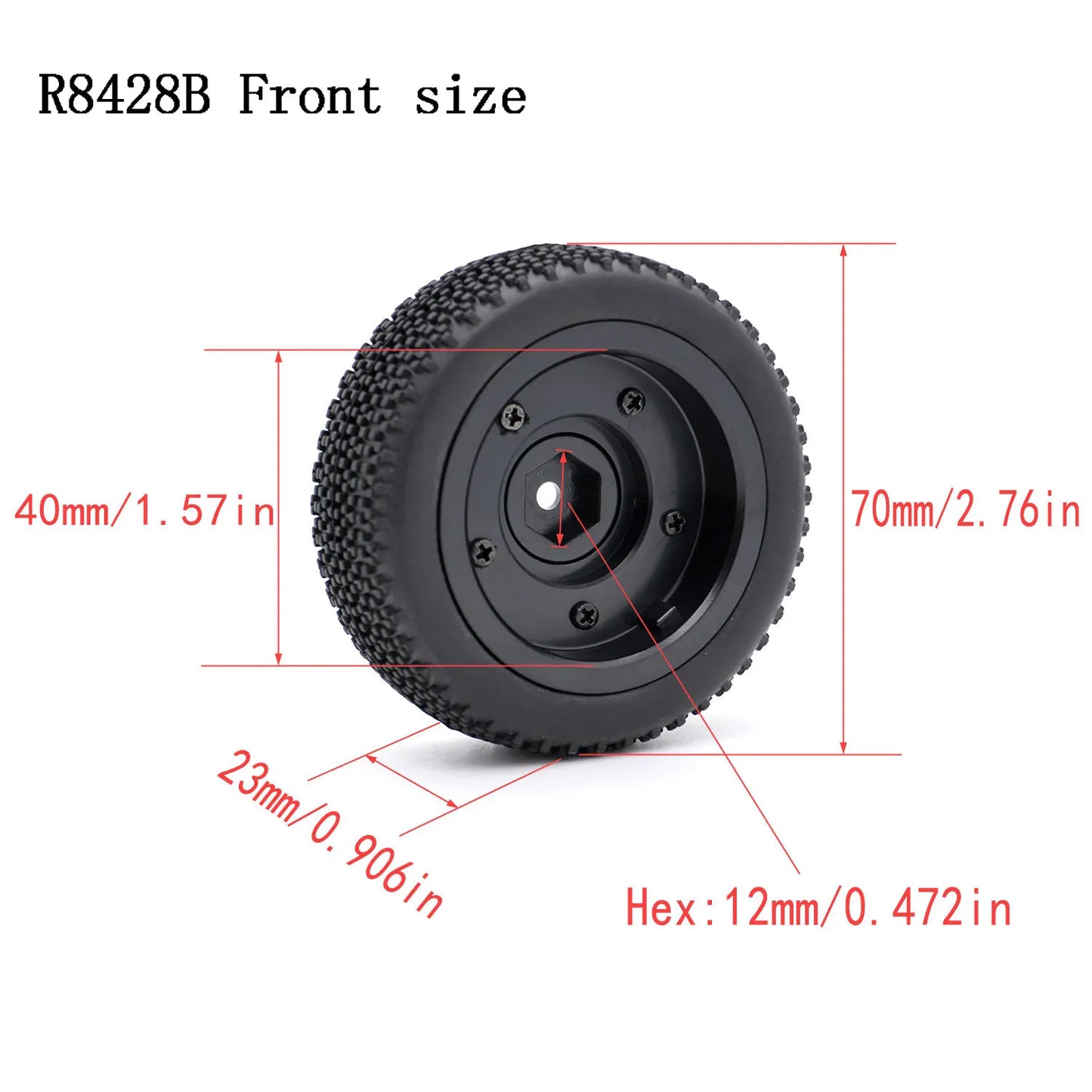 1/12 1/14 RC Off-Road Car Front Rear Tires Skidproof Rubber Tyres for Wltoys 144001 144010 124016 124017 124010 ZD Racing BX12 Bigtoysworld.com