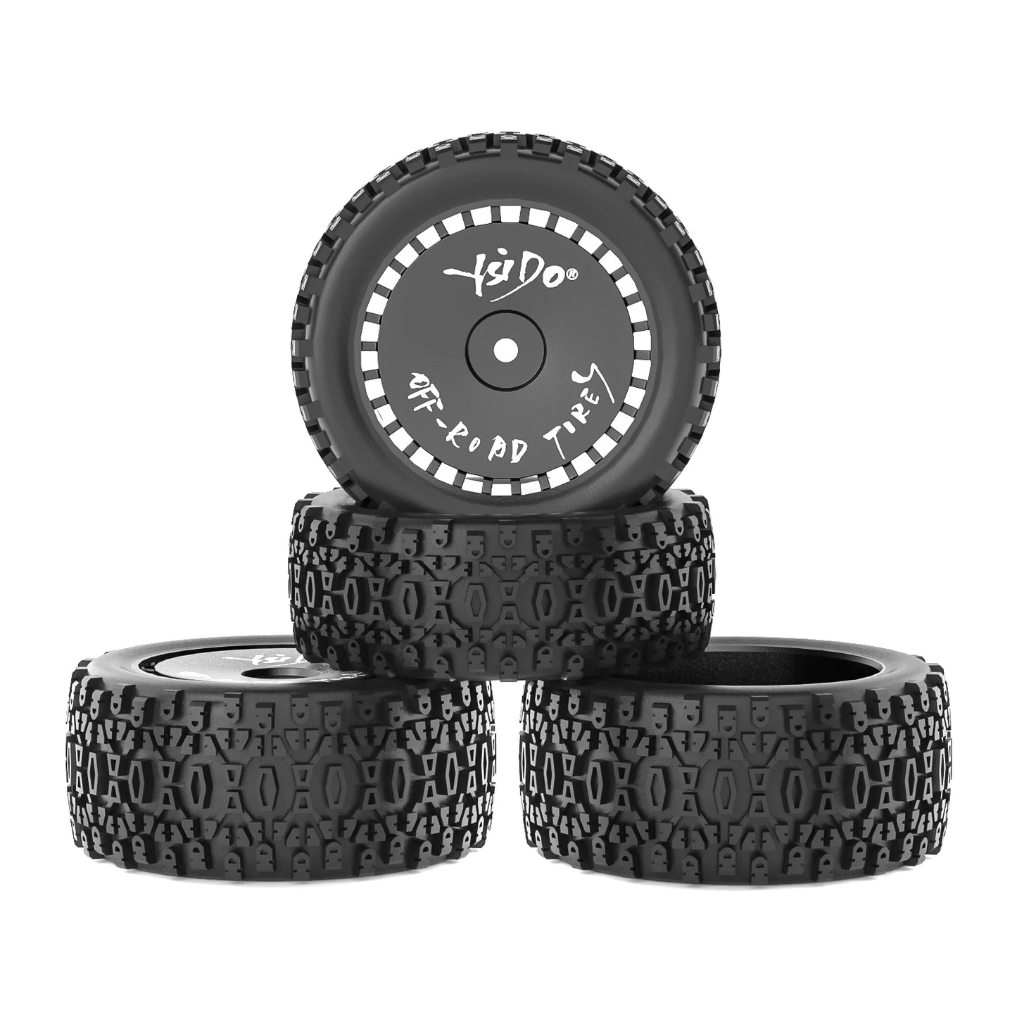 1/12 1/14 RC Off-Road Car Front Rear Tires Skidproof Rubber Tyres for Wltoys 144001 144010 124016 124017 124010 ZD Racing BX12 Bigtoysworld.com