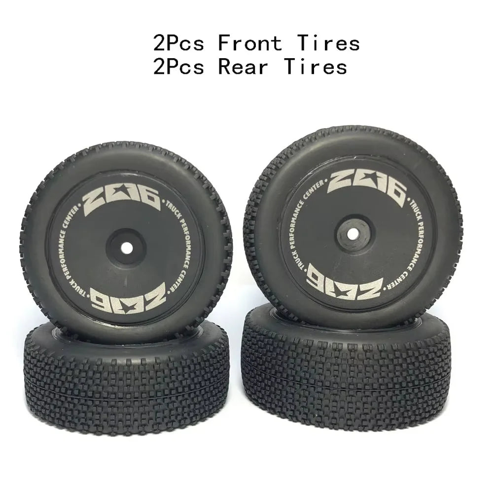 1/12 1/14 RC Off-Road Car Front Rear Tires Skidproof Rubber Tyres for Wltoys 144001 144010 124016 124017 124010 ZD Racing BX12 Bigtoysworld.com