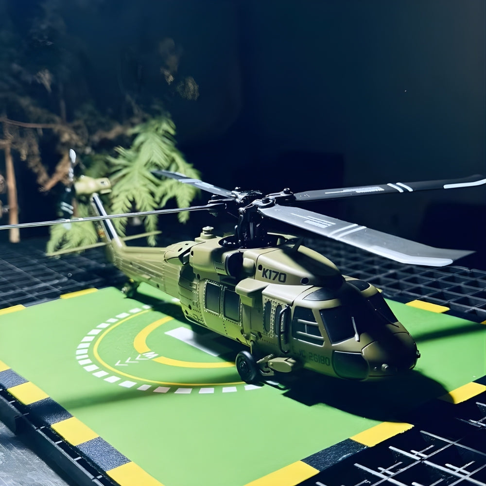 Hélicoptère RC Militaire - BlackHawk K170 | Brushless Hélicoptère télécommandé Bigtoysworld.com