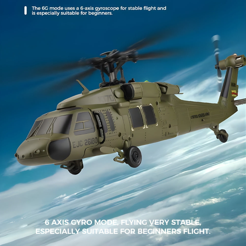 Hélicoptère RC Militaire - BlackHawk K170 | Brushless Hélicoptère télécommandé Bigtoysworld.com