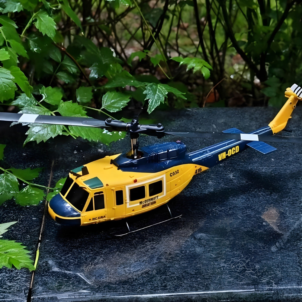 Hélicoptère RC UH-1 Huey C032 | Le Plus Stable pour Débuter (6CH) Hélicoptère télécommandé Bigtoysworld.com