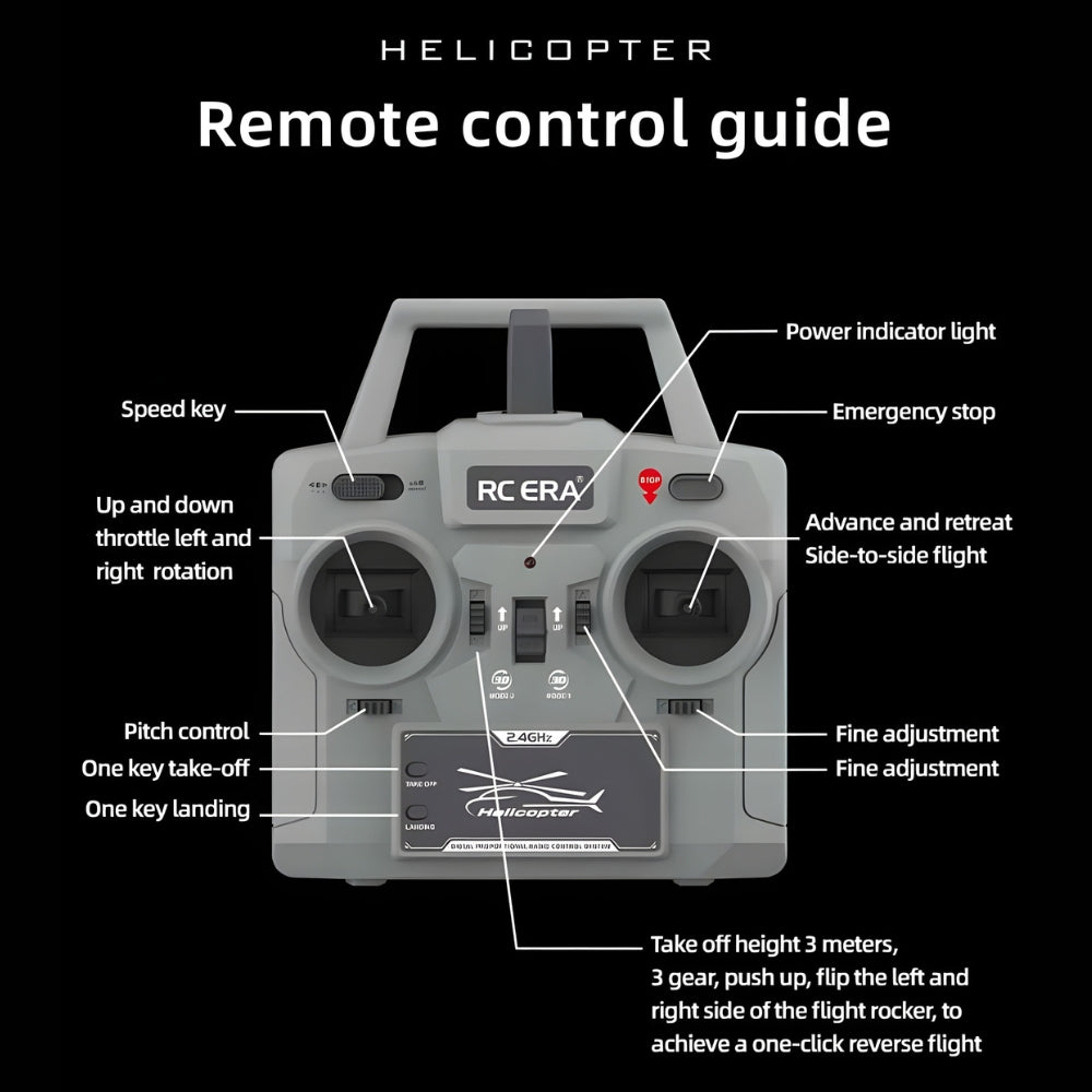 Hélicoptère RC UH-1 Huey C032 | Le Plus Stable pour Débuter (6CH) Hélicoptère télécommandé Bigtoysworld.com