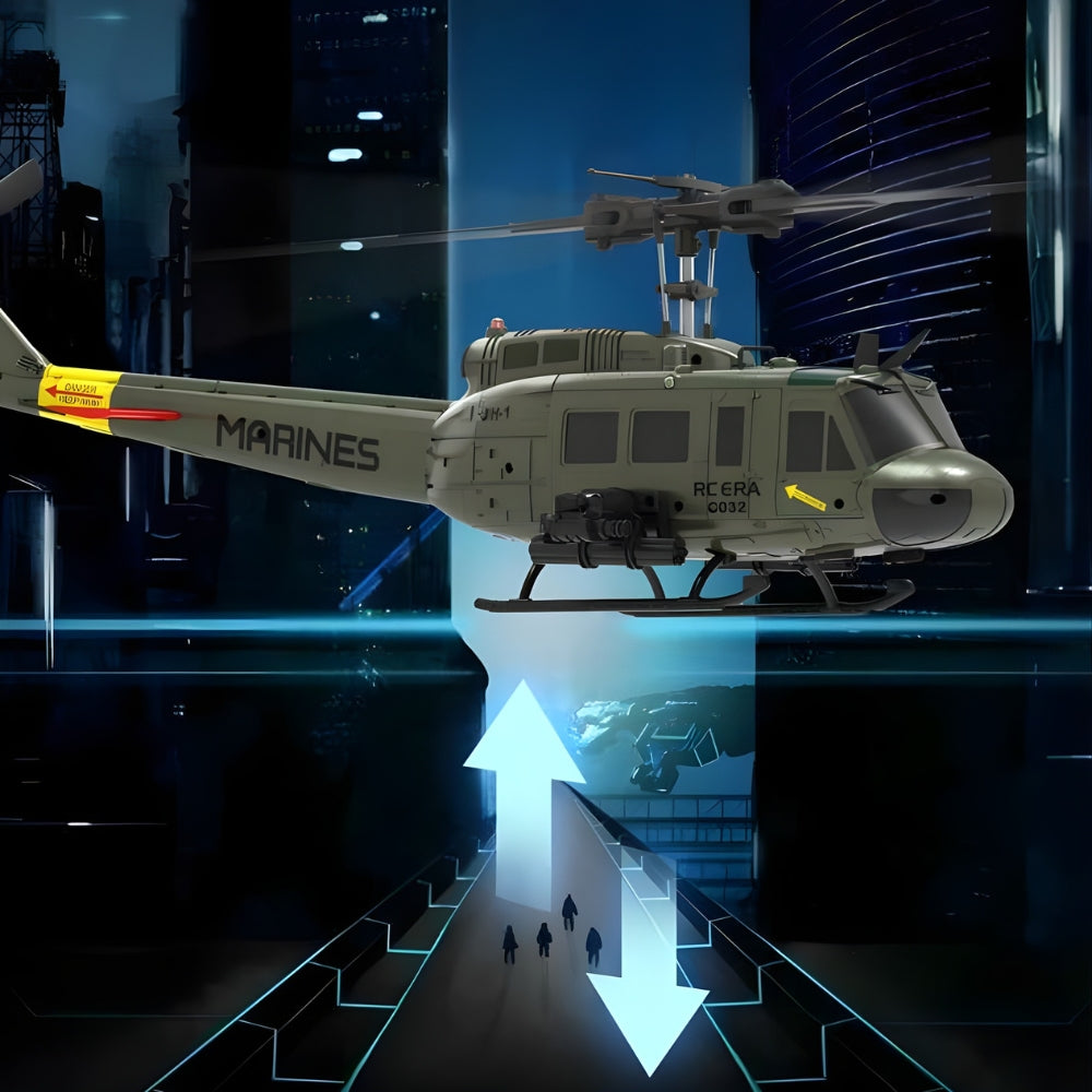 Hélicoptère RC UH-1 Huey C032 | Le Plus Stable pour Débuter (6CH) Hélicoptère télécommandé Bigtoysworld.com