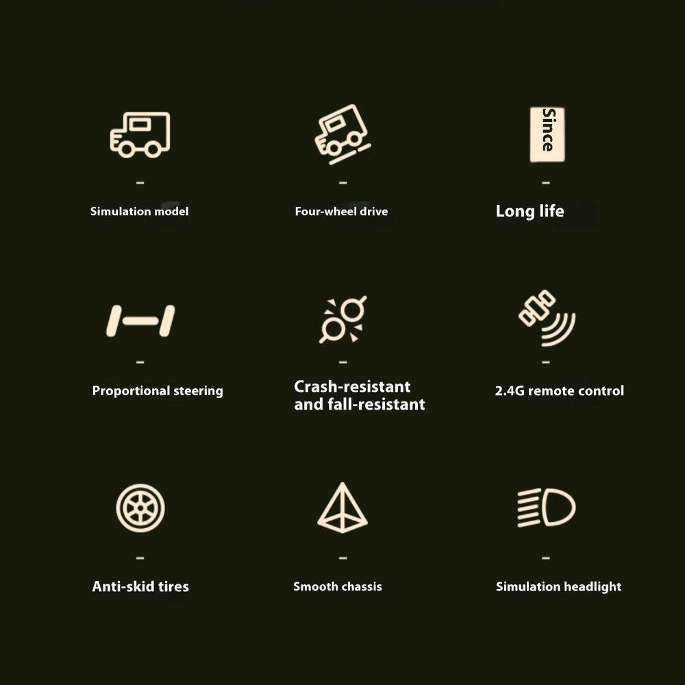 Jeep Télécommandée Militaire C8815 | Échelle 1/10 voiture télécommandée militaire Bigtoysworld.com