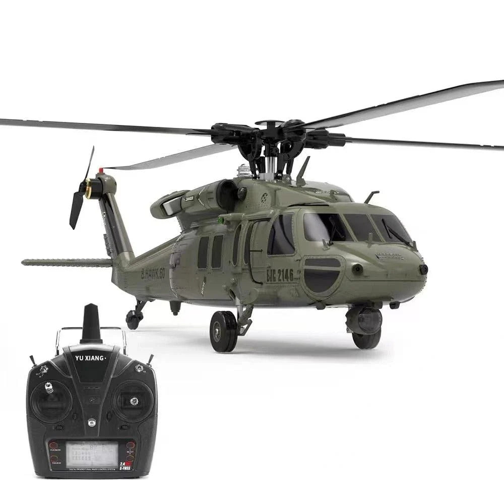 Wltoys K170 Remote Control Black Hawk Helicopter Uh-60l 4-Channel Brushless Gyroscope And Led Light Aircraft Toy Gifts Hélicoptère télécommandé Bigtoysworld.com